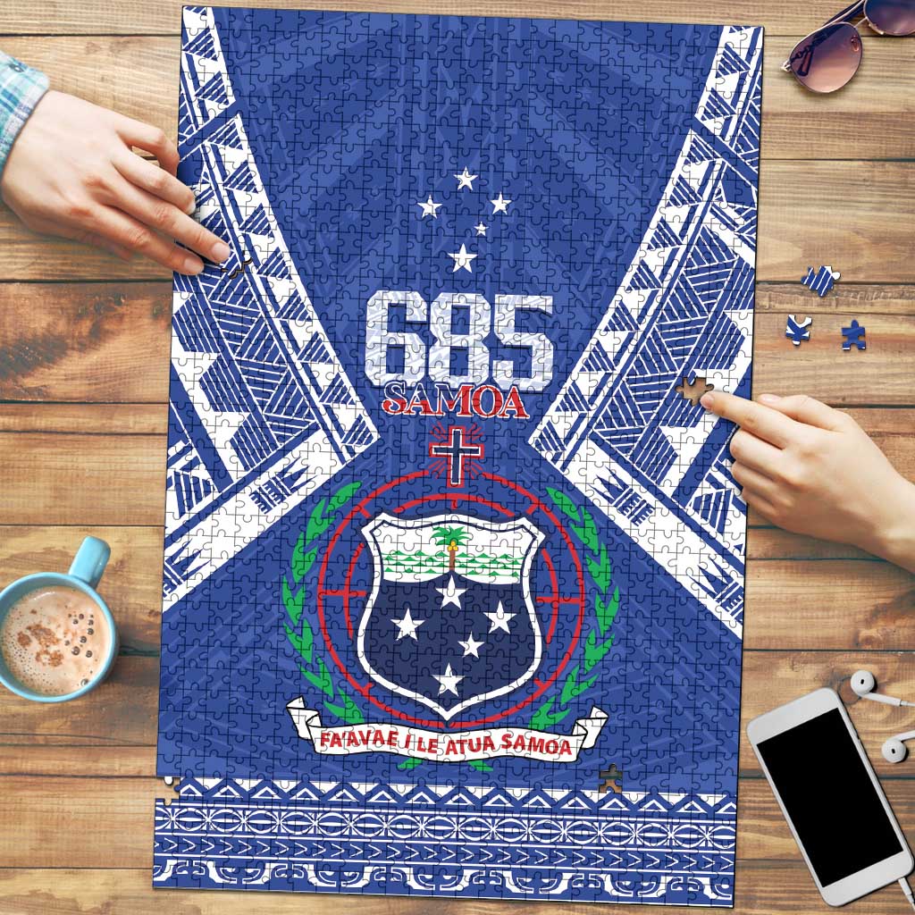 Samoa 685 Puzzle Samoan Pride Coat Of Arms LT14 Blue - Polynesian Pride