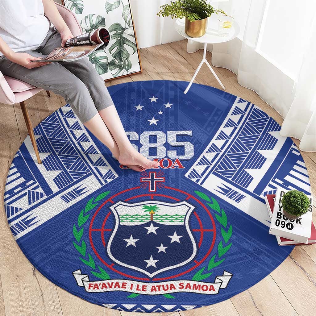 Samoa 685 Round Carpet Samoan Pride Coat Of Arms LT14 - Polynesian Pride