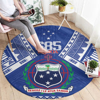 Samoa 685 Round Carpet Samoan Pride Coat Of Arms LT14 - Polynesian Pride