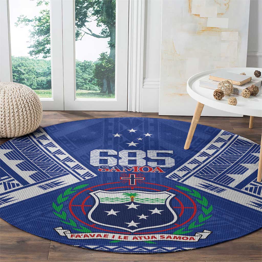 Samoa 685 Round Carpet Samoan Pride Coat Of Arms LT14 - Polynesian Pride