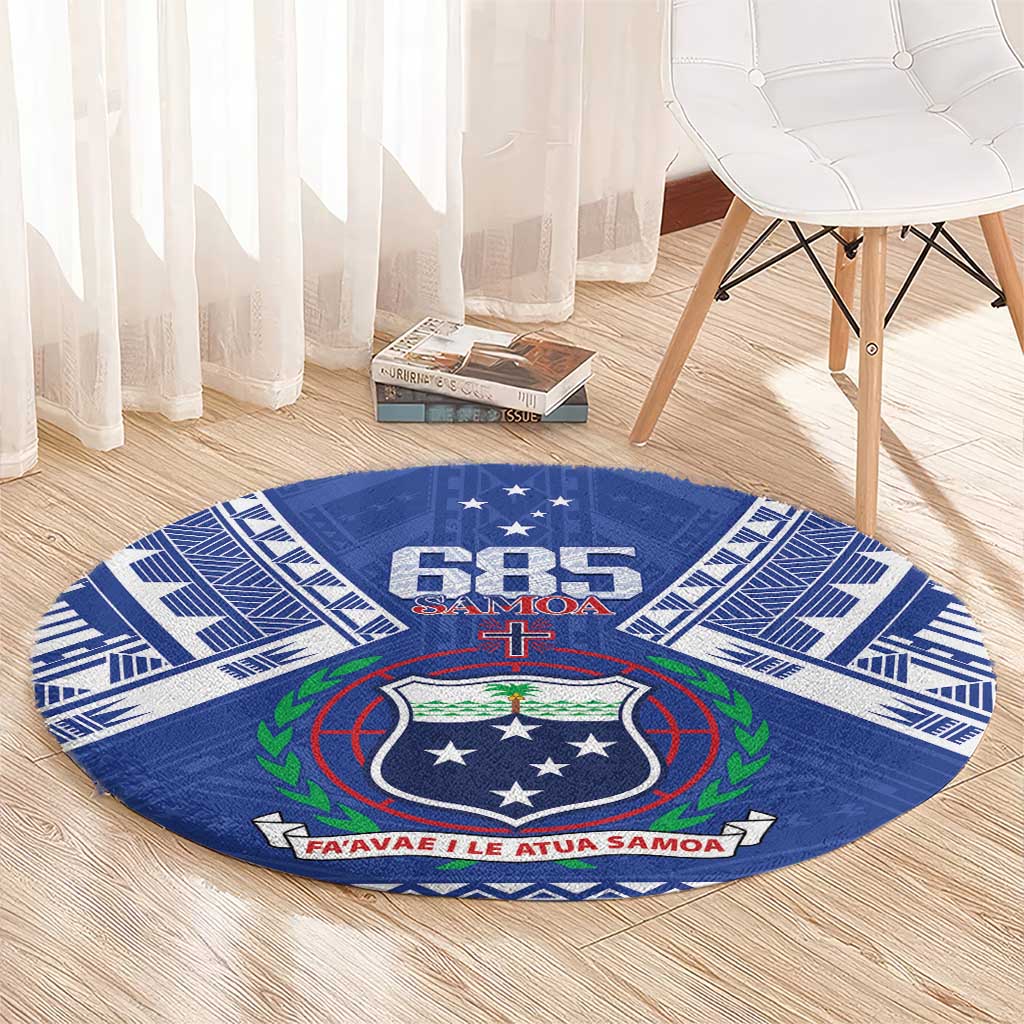 Samoa 685 Round Carpet Samoan Pride Coat Of Arms LT14 - Polynesian Pride