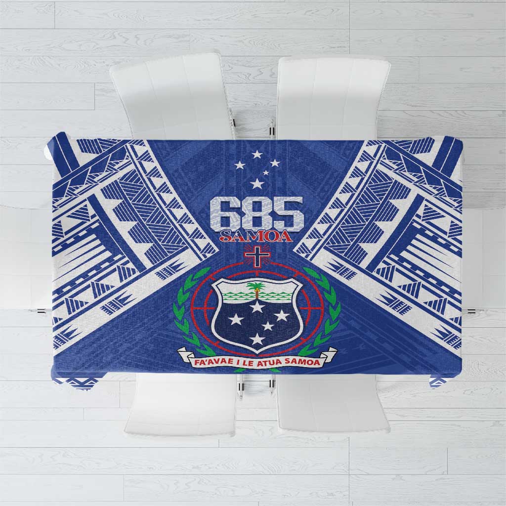 Samoa 685 Tablecloth Samoan Pride Coat Of Arms LT14 Blue - Polynesian Pride