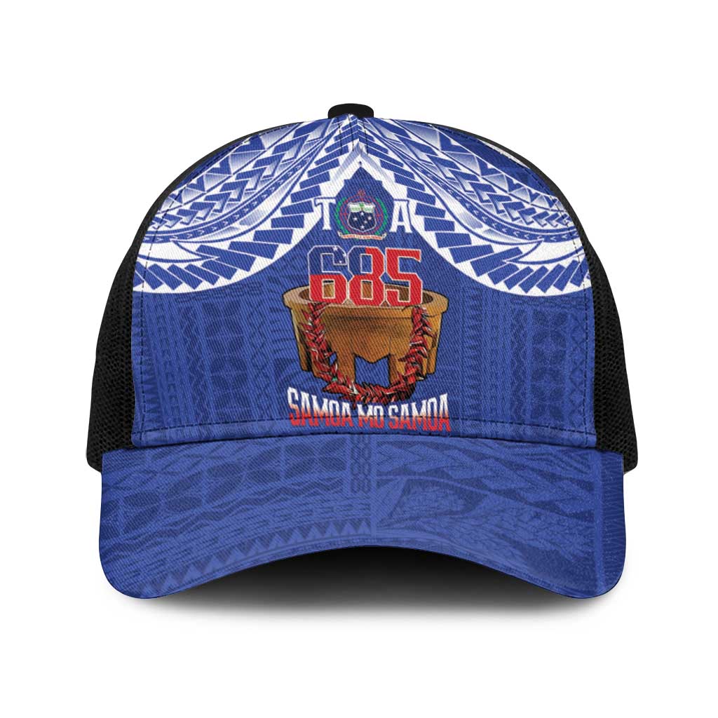 Toa Samoa Rugby Baseball Net Cap 685 Pride Tanoa Ula Fala LT14 One Size Black Blue - Polynesian Pride