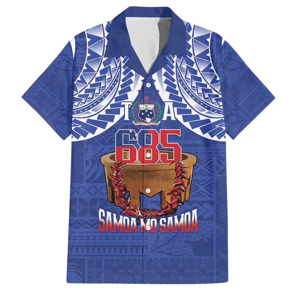 Toa Samoa Rugby Hawaiian Shirt 685 Pride Tanoa Ula Fala LT14 Blue - Polynesian Pride