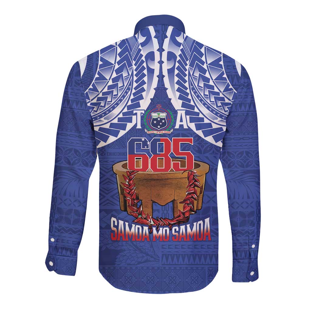 Toa Samoa Rugby Long Sleeve Button Shirt 685 Pride Tanoa Ula Fala LT14 - Polynesian Pride