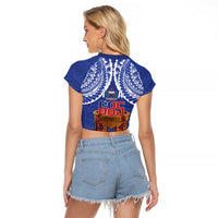 Toa Samoa Rugby Raglan Cropped T Shirt 685 Pride Tanoa Ula Fala LT14 - Polynesian Pride