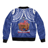 Toa Samoa Rugby Sleeve Zip Bomber Jacket 685 Pride Tanoa Ula Fala LT14 - Polynesian Pride