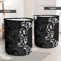 White Ribbon Day New Zealand Laundry Basket Aotearoa Maori Pattern LT14 - Polynesian Pride