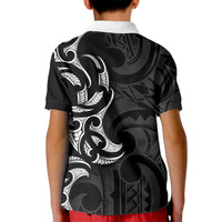 White Ribbon Day New Zealand Kid Polo Shirt Aotearoa Maori Pattern LT14 - Polynesian Pride