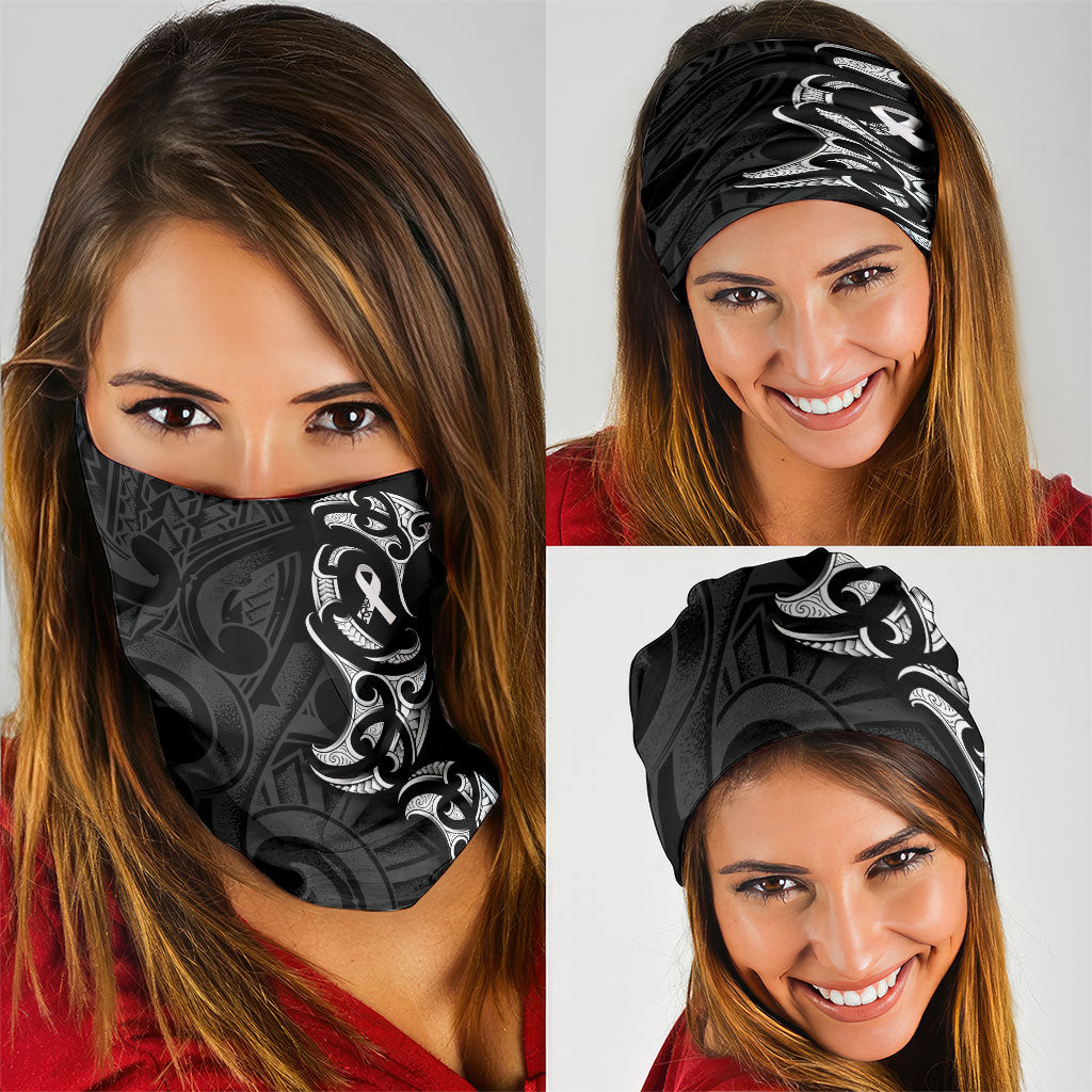 White Ribbon Day New Zealand Neck Gaiter Aotearoa Maori Pattern LT14 - Polynesian Pride