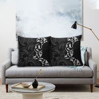 White Ribbon Day New Zealand Pillow Cover Aotearoa Maori Pattern LT14 - Polynesian Pride