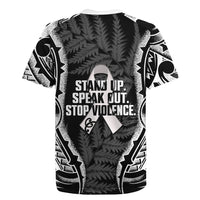 White Ribbon Day New Zealand Rugby Jersey Respect Women Maori Pattern Black LT14 - Polynesian Pride