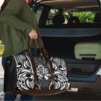 White Ribbon Day New Zealand Travel Bag Respect Women Maori Pattern Black LT14 - Polynesian Pride
