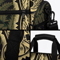 White Ribbon Day New Zealand Duffle Bag Respect Women Maori Pattern Yellow LT14 - Polynesian Pride