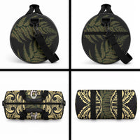 White Ribbon Day New Zealand Duffle Bag Respect Women Maori Pattern Yellow LT14 - Polynesian Pride