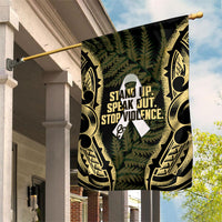 White Ribbon Day New Zealand Garden Flag Respect Women Maori Pattern Yellow LT14 House Flag Yellow - Polynesian Pride