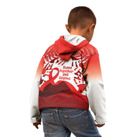Red Ribbon Day New Zealand Kid Hoodie Stand Together End Stigma NZ Fern LT14 - Polynesian Pride