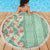 Menthol Green Aloha Hawaii Tiki Beach Blanket Tropical Plumeria - Seamless Style