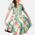 Menthol Green Aloha Hawaii Tiki Family Matching Summer Maxi Dress and Hawaiian Shirt Tropical Plumeria - Seamless Style