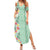 Menthol Green Aloha Hawaii Tiki Family Matching Summer Maxi Dress and Hawaiian Shirt Tropical Plumeria - Seamless Style