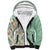 Menthol Green Aloha Hawaii Tiki Sherpa Hoodie Tropical Plumeria - Seamless Style