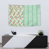 Menthol Green Aloha Hawaii Tiki Tapestry Tropical Plumeria - Seamless Style LT14 - Polynesian Pride