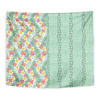 Menthol Green Aloha Hawaii Tiki Tapestry Tropical Plumeria - Seamless Style LT14 - Polynesian Pride