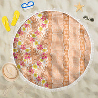 Orange Chiffon Aloha Hawaii Tiki Beach Blanket Tropical Plumeria - Seamless Style LT14 One Size 150cm Orange - Polynesian Pride