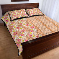 Orange Chiffon Aloha Hawaii Tiki Quilt Bed Set Tropical Plumeria - Seamless Style LT14 - Polynesian Pride