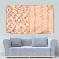 Orange Chiffon Aloha Hawaii Tiki Tapestry Tropical Plumeria - Seamless Style LT14 - Polynesian Pride