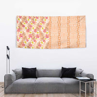 Orange Chiffon Aloha Hawaii Tiki Tapestry Tropical Plumeria - Seamless Style LT14 - Polynesian Pride