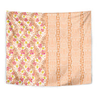 Orange Chiffon Aloha Hawaii Tiki Tapestry Tropical Plumeria - Seamless Style LT14 - Polynesian Pride