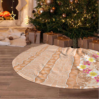 Orange Chiffon Aloha Hawaii Tiki Tree Skirt Tropical Plumeria - Seamless Style LT14 - Polynesian Pride