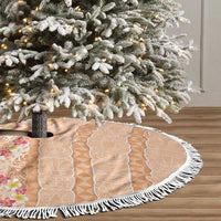 Orange Chiffon Aloha Hawaii Tiki Tree Skirt Tropical Plumeria - Seamless Style LT14 - Polynesian Pride