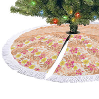 Orange Chiffon Aloha Hawaii Tiki Tree Skirt Tropical Plumeria - Seamless Style LT14 - Polynesian Pride