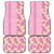 Pastel Magenta Aloha Hawaii Tiki Car Mats Tropical Plumeria - Seamless Style