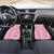 Pastel Magenta Aloha Hawaii Tiki Car Mats Tropical Plumeria - Seamless Style