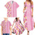 Pastel Magenta Aloha Hawaii Tiki Family Matching Summer Maxi Dress and Hawaiian Shirt Tropical Plumeria - Seamless Style