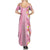 Pastel Magenta Aloha Hawaii Tiki Family Matching Summer Maxi Dress and Hawaiian Shirt Tropical Plumeria - Seamless Style