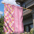 Pastel Magenta Aloha Hawaii Tiki Garden Flag Tropical Plumeria - Seamless Style