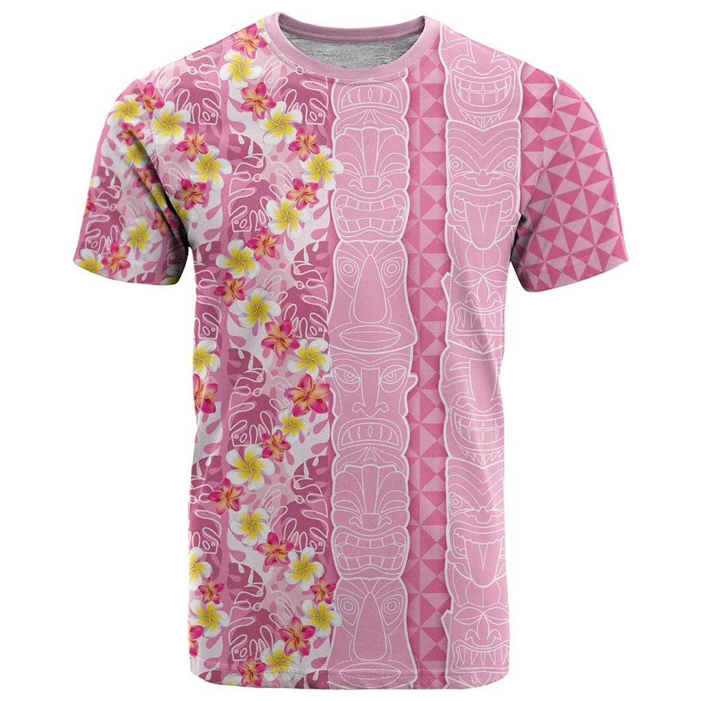 Pastel Magenta Aloha Hawaii Tiki T Shirt Tropical Plumeria - Seamless Style LT14 Magenta - Polynesian Pride