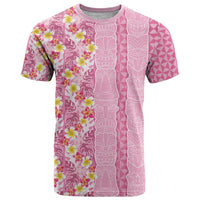 Pastel Magenta Aloha Hawaii Tiki T Shirt Tropical Plumeria - Seamless Style LT14 Magenta - Polynesian Pride