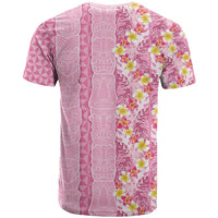 Pastel Magenta Aloha Hawaii Tiki T Shirt Tropical Plumeria - Seamless Style LT14 - Polynesian Pride