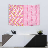 Pastel Magenta Aloha Hawaii Tiki Tapestry Tropical Plumeria - Seamless Style LT14 - Polynesian Pride