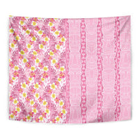 Pastel Magenta Aloha Hawaii Tiki Tapestry Tropical Plumeria - Seamless Style LT14 - Polynesian Pride