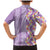 Lush Lilac Aloha Hawaii Tiki Family Matching Mermaid Dress and Hawaiian Shirt Tropical Plumeria - Seamless Style