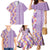 Lush Lilac Aloha Hawaii Tiki Family Matching Mermaid Dress and Hawaiian Shirt Tropical Plumeria - Seamless Style