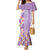 Lush Lilac Aloha Hawaii Tiki Family Matching Mermaid Dress and Hawaiian Shirt Tropical Plumeria - Seamless Style