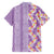 Lush Lilac Aloha Hawaii Tiki Family Matching Off Shoulder Maxi Dress and Hawaiian Shirt Tropical Plumeria - Seamless Style