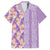 Lush Lilac Aloha Hawaii Tiki Family Matching Puletasi and Hawaiian Shirt Tropical Plumeria - Seamless Style